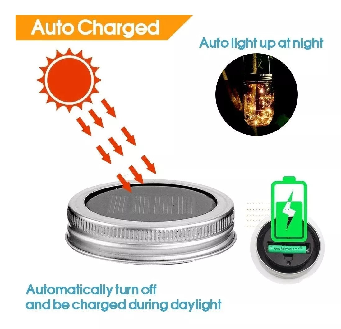Luces Navidad Lampara Farol Solar Led