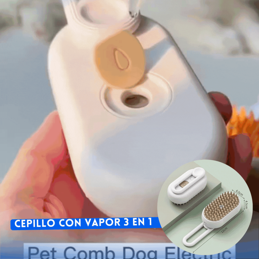 Cepillo vapor multifuncional para mascota