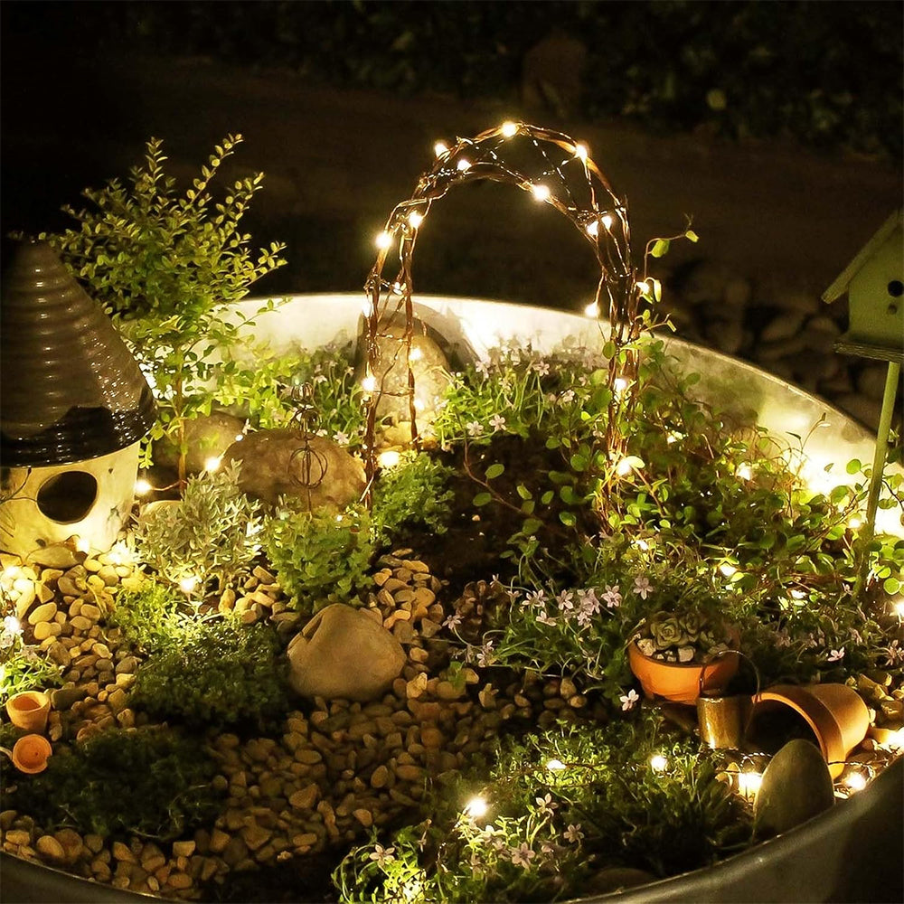 Luces De Navidad Solar Amarillo 20mts